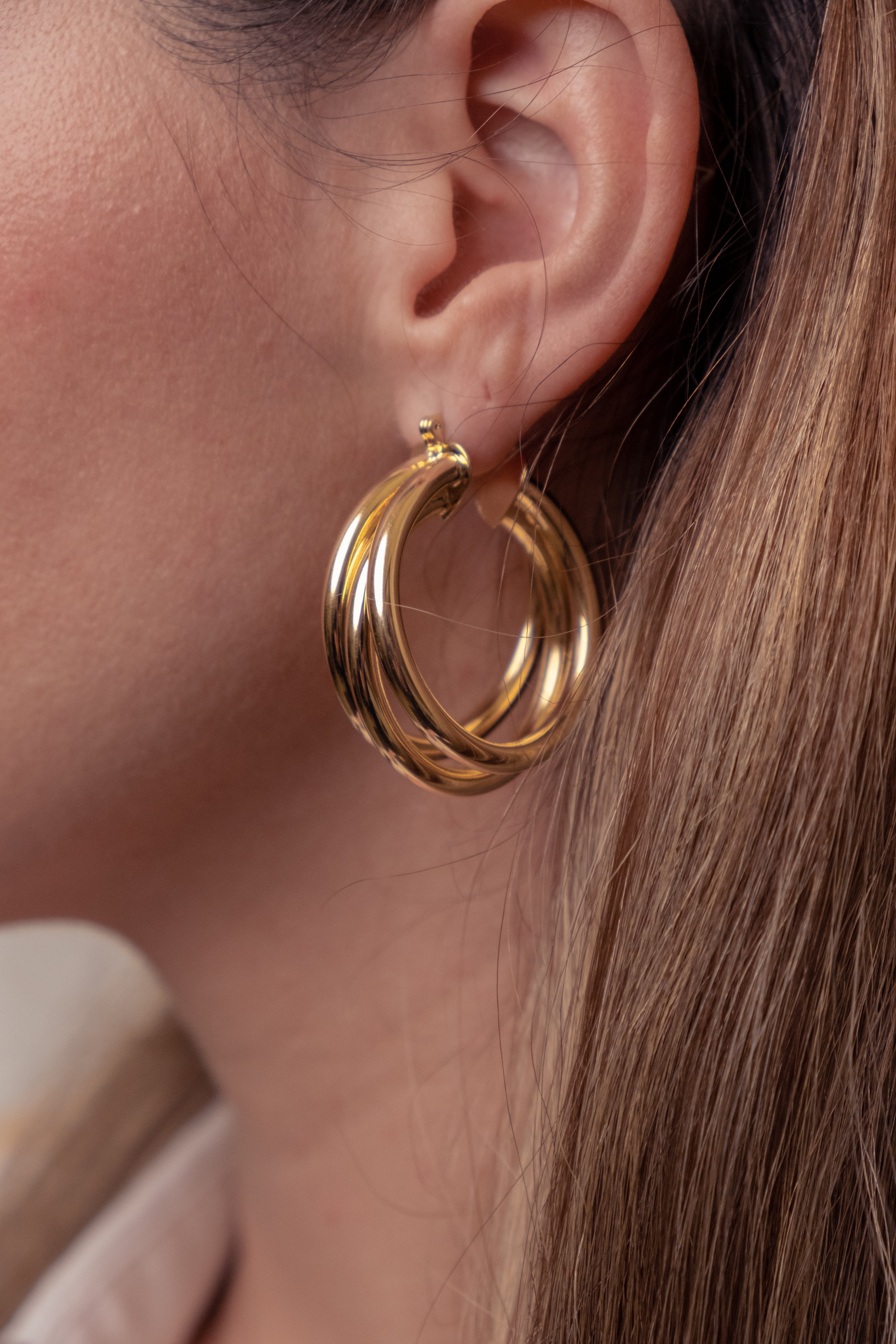 Vella 18K Gold Filled Earrings (Handmade in Brazil)