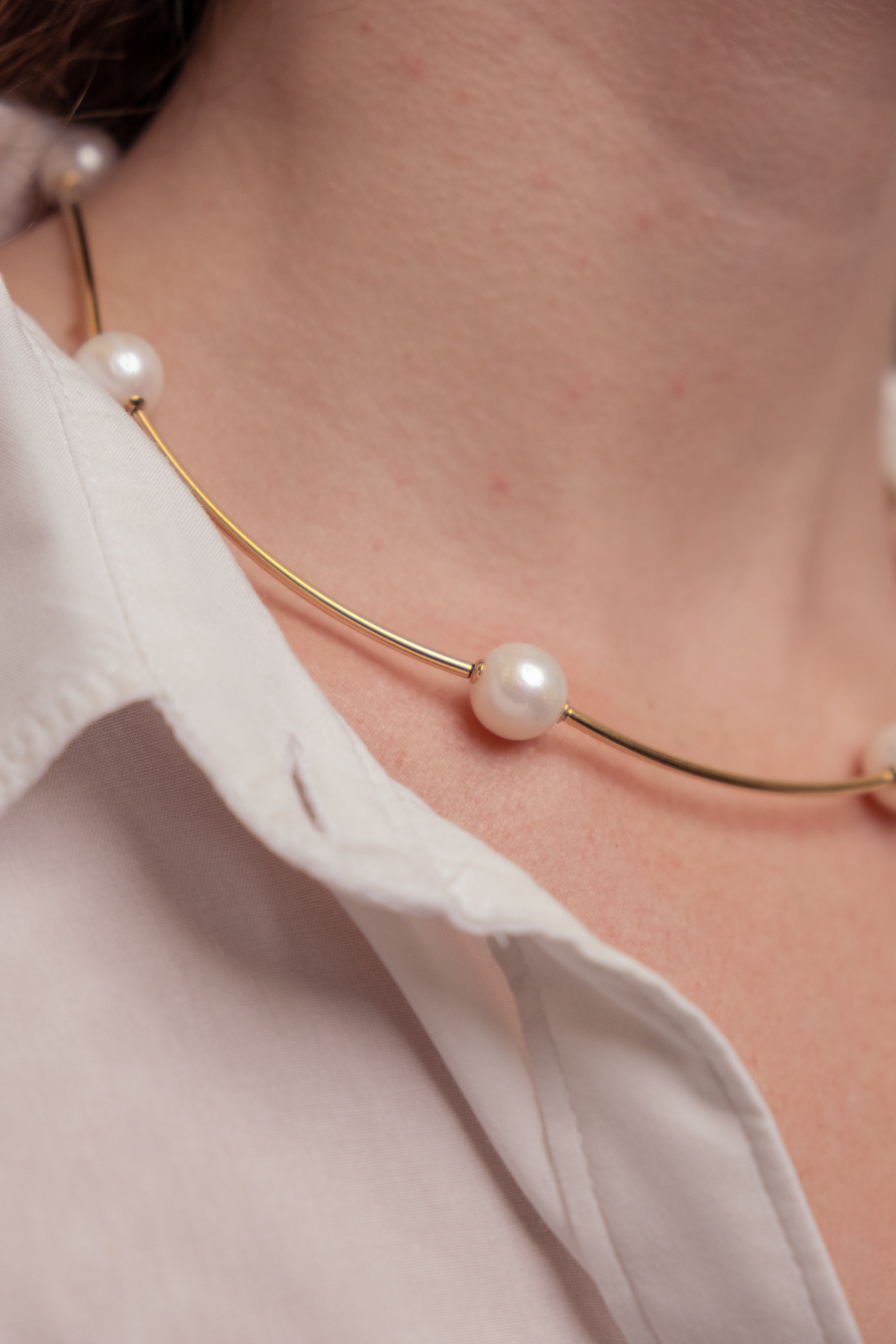 Pearls 18K Gold Filled Necklace (Handmade in Brazil)