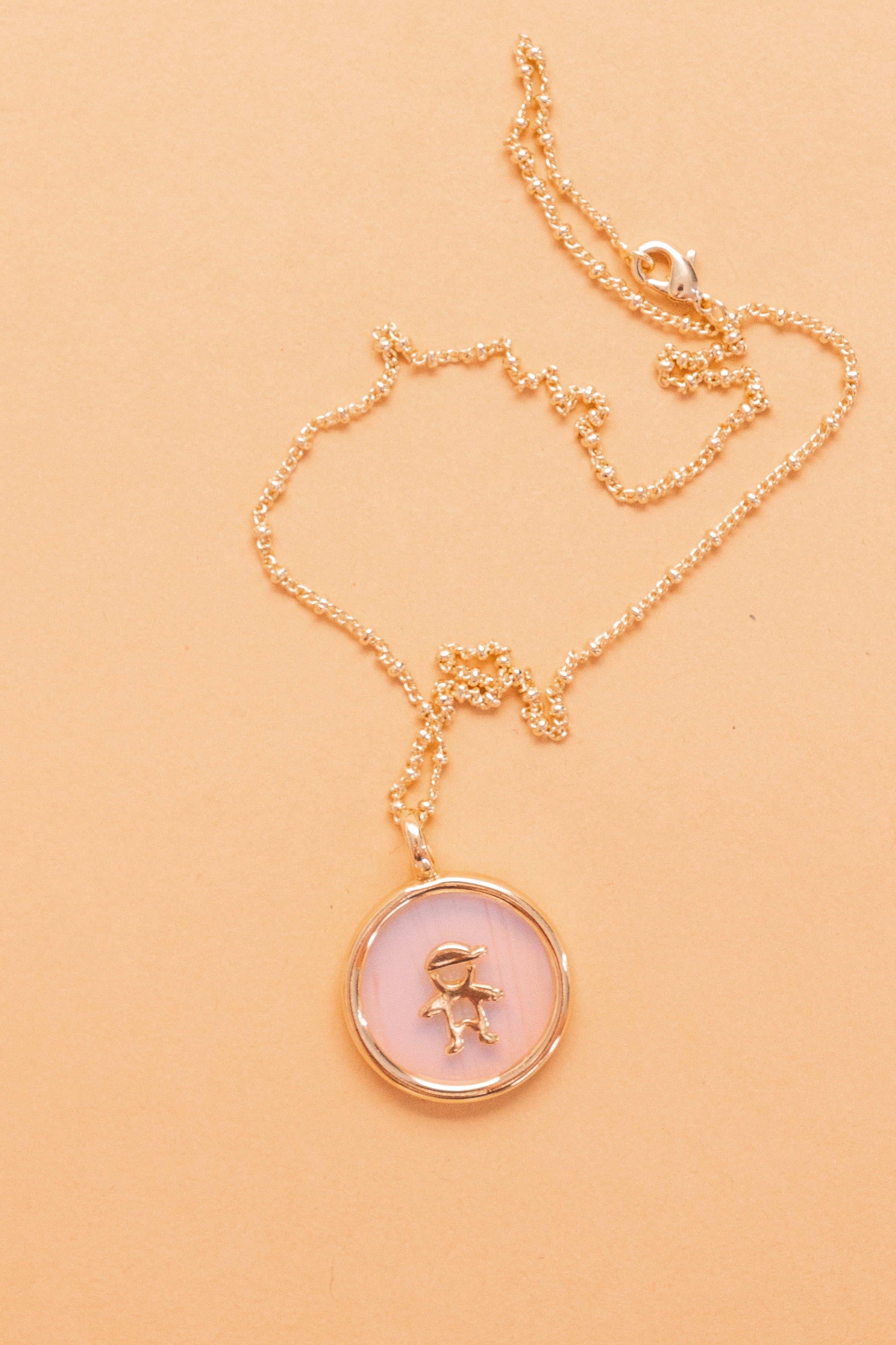 Dear Mommy 18K Gold Filled Necklace with Natural Stone (Necklace Included)