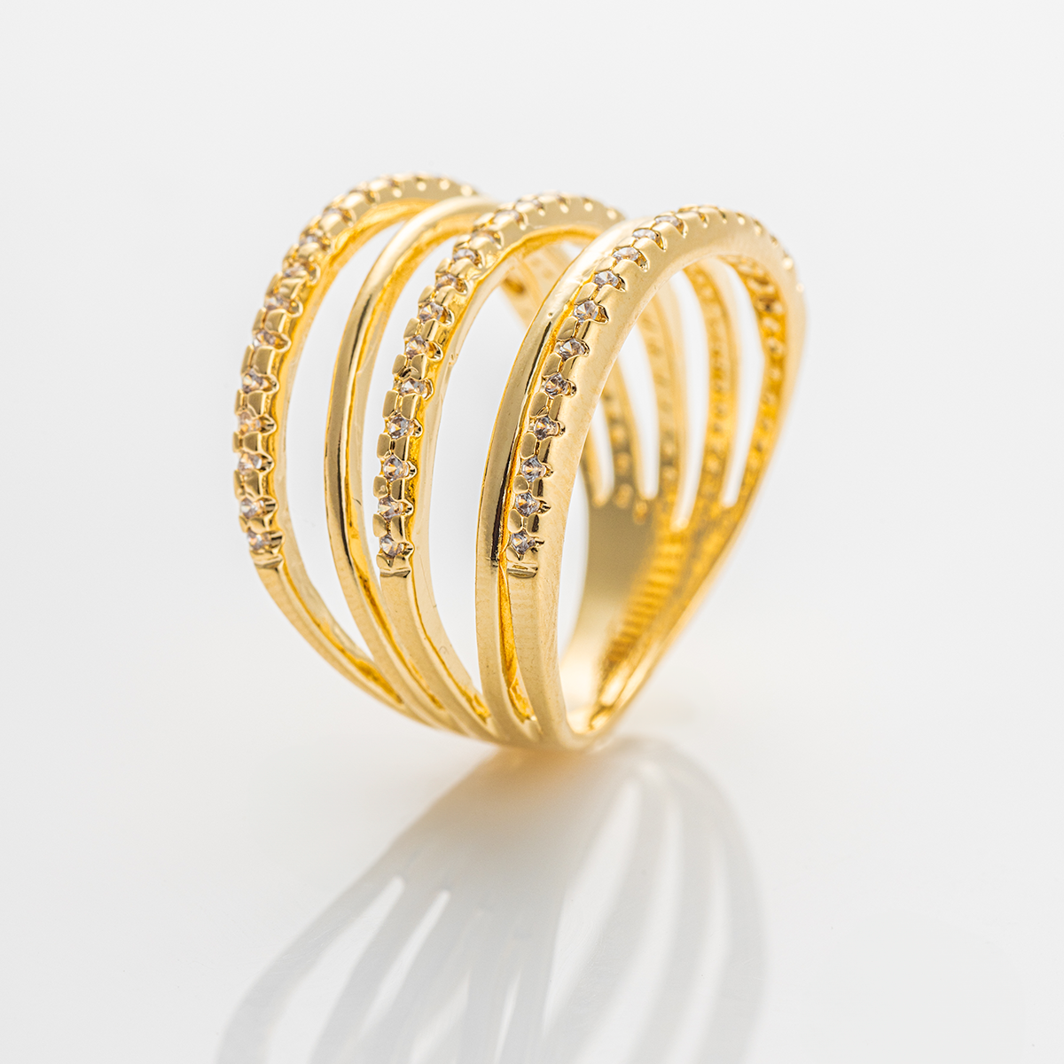 High-Quality Double Coating 18K Gold Filled Ring #15