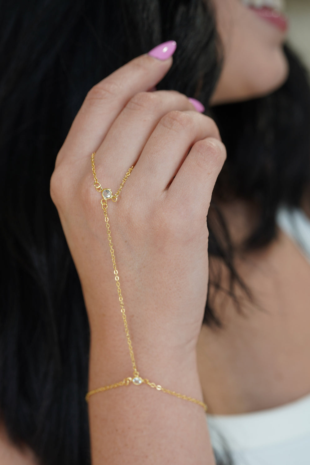 Sofia Hand Chain Bracelet 18K Gold Filled