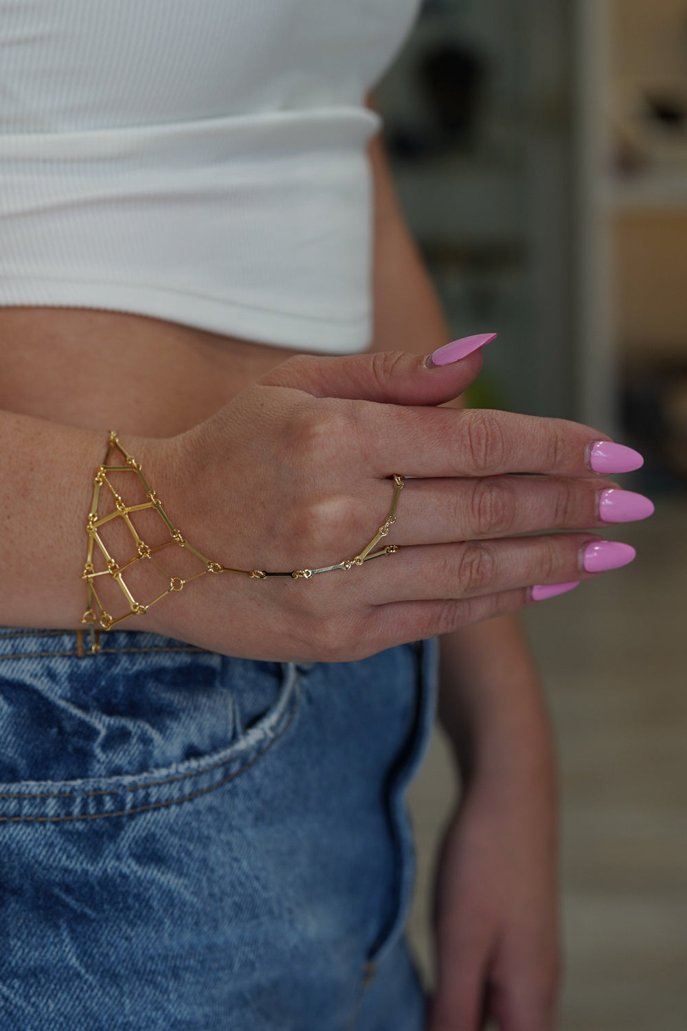 Siena Hand Chain Bracelet 18K Gold Filled