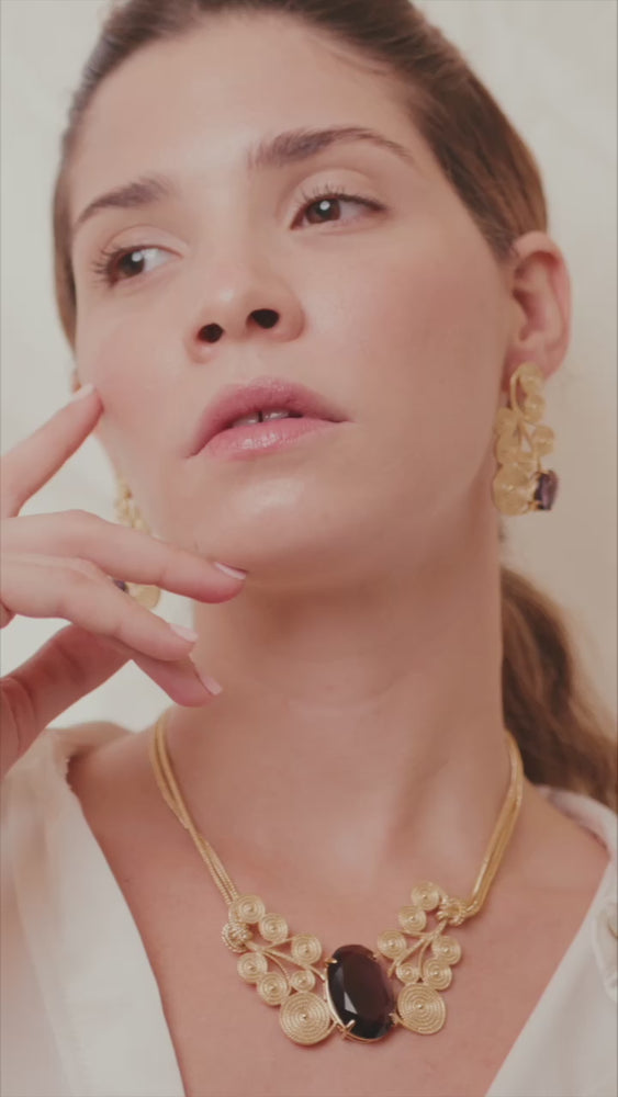 
                      
                        Load and play video in Gallery viewer, Camila, 18k Gold FIlled set, Handmade in Brasil
                      
                    