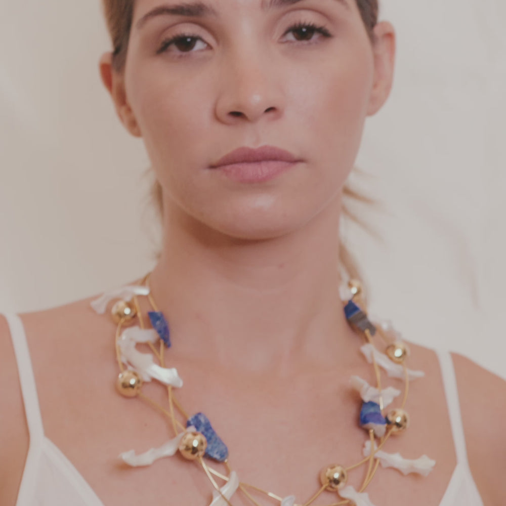 
                      
                        Load and play video in Gallery viewer, Dream 18k high quality Gold Filled Necklace, Hand made in Brazil
                      
                    