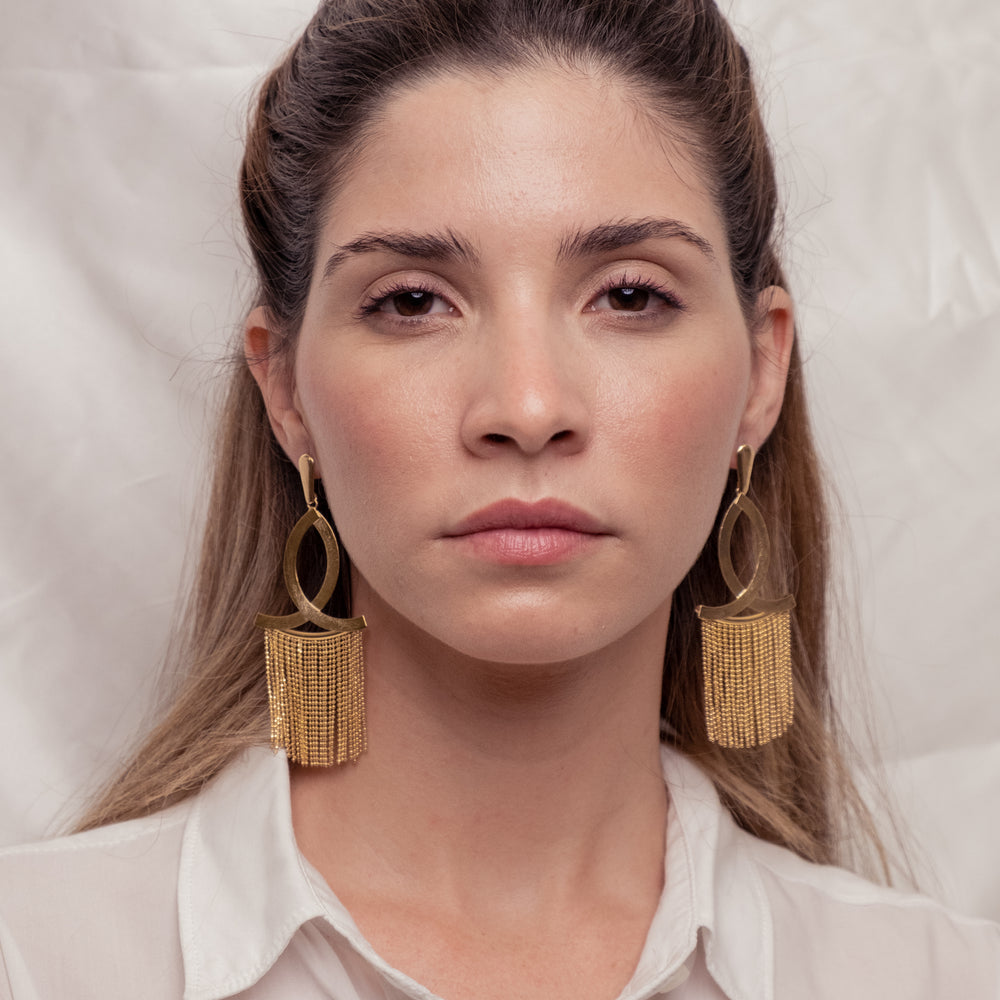 
                      
                        Artemisa, 18k high quality Gold Filled Earrings, Hand made in Brazil
                      
                    