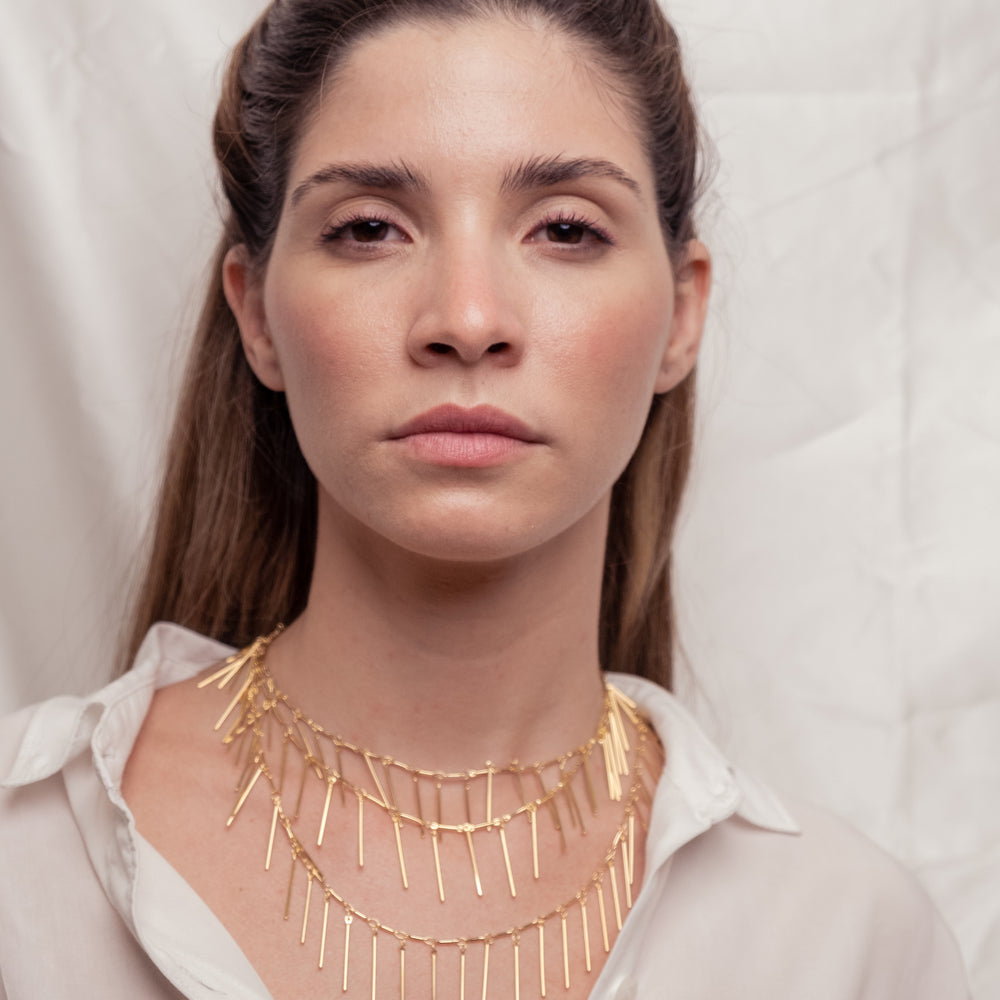 
                      
                        Andrea 18k high quality Gold Filled Necklace, Hand made in Brazil
                      
                    
