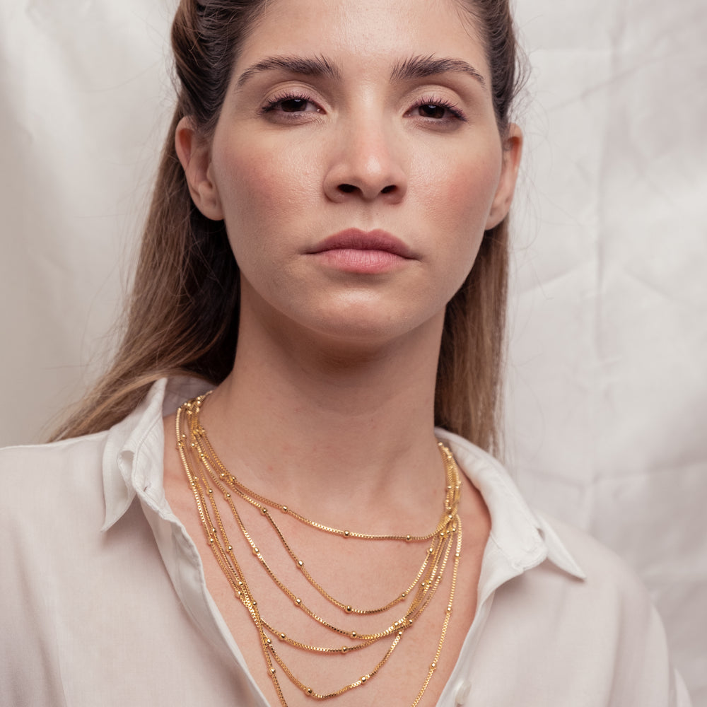 
                      
                        Corina 18k high quality Gold Filled Necklace, Hand made in Brazil
                      
                    