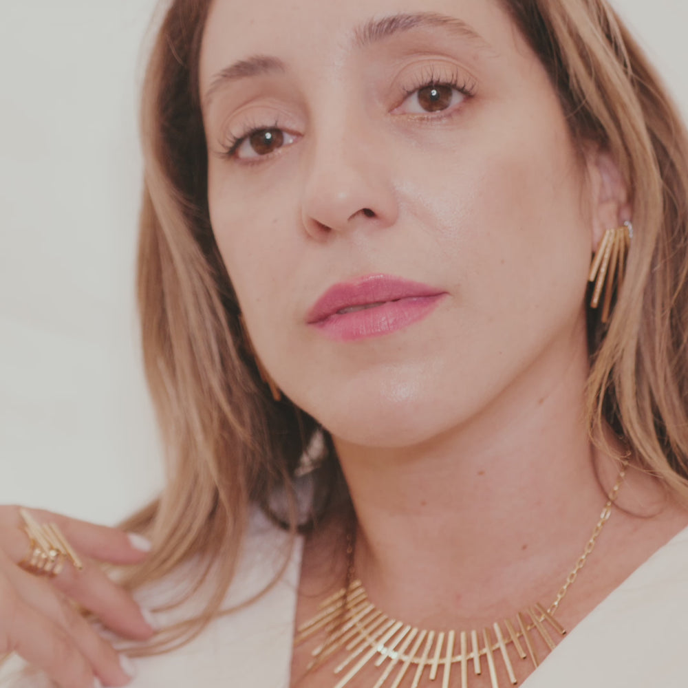 
                      
                        Load and play video in Gallery viewer, libertad, 18k Gold FIlled set, Handmade in Brasil
                      
                    