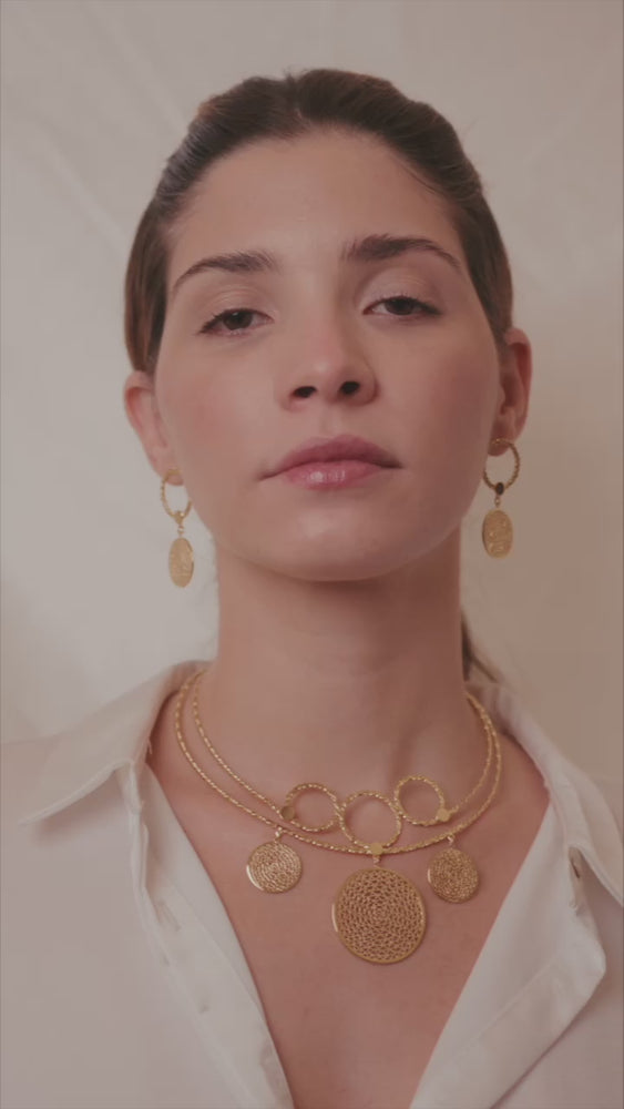 
                      
                        Load and play video in Gallery viewer, Rio, 18k Gold FIlled set, Handmade in Brasil
                      
                    