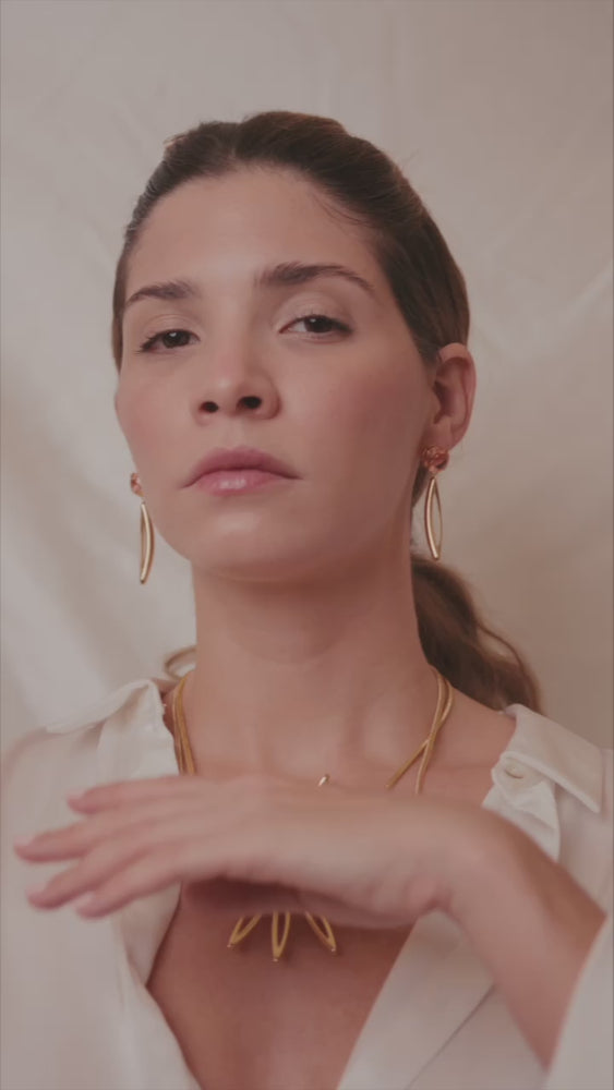 
                      
                        Load and play video in Gallery viewer, Janeiro, 18k Gold FIlled set, Handmade in Brasil
                      
                    
